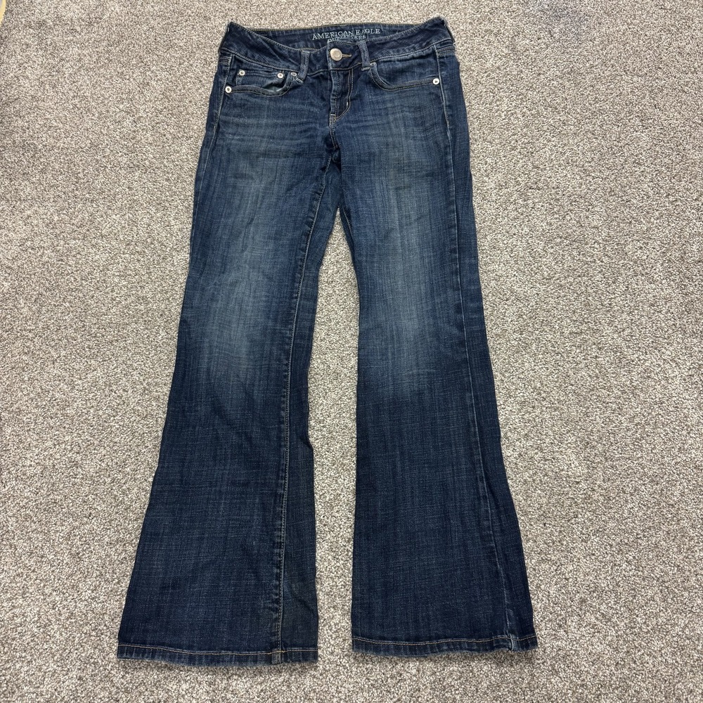 Y2K American Eagle Favorite Boyfriend Jeans Womens 2 Short Med Wash Denim
